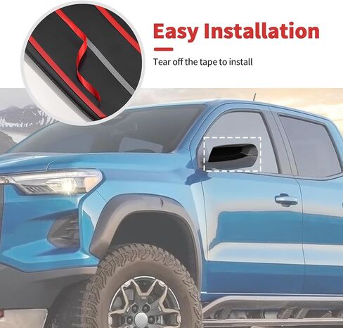 Side Mirror Covers Shell Trim Decoration Fit for 2023-2025 Chevy Colorado & GMC Canyon(Black) in Kuwait
