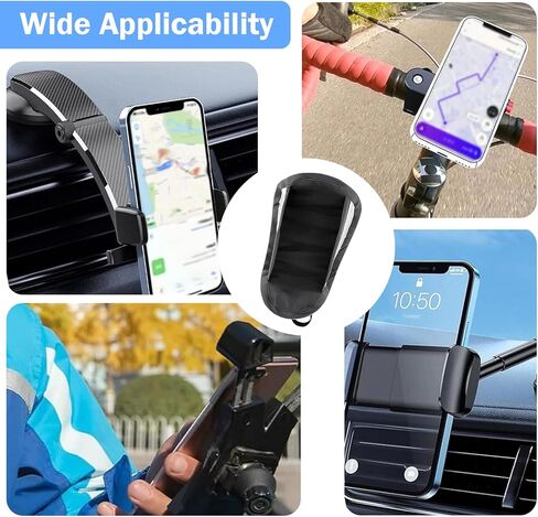 Car Phone Sunshade Cover, Glare Blocking & Heat Insulation Shield, Vertical Folding Umbrella for Dashboard Phone Holder, Portable Protection Cover for Most Cars (Black) in Saudi Arabia