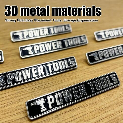 12 Pack Magnetic Toolbox Labels,3D Metal Tool Chest Organizer Tags,Heavy Duty Embossed Labels for Mechanic Tool Box,Waterproof & Reusable Identification Badges for Wrenches,Sockets,Pliers (Black) in Saudi Arabia
