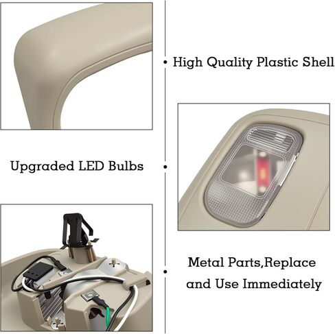 1DK78BD1AA Overhead Console Lamp Light Assembly, Upgraded LED Reading Light, Fit for Dodge Ram 1500 2500 3500 4500 5500, Replace 1DK78TL2AA in Saudi Arabia