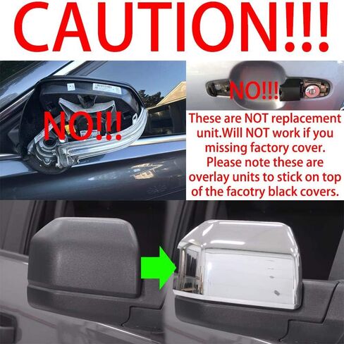 3-Layers Shiny Chrome Plated Top Half Mirror Covers Designed for 2011-2020 200 300 Charger in Saudi Arabia