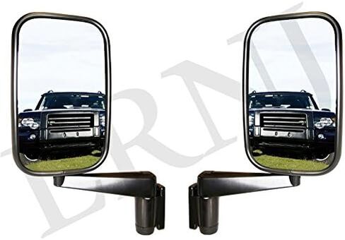 BRITPART MIRROR AND ARM ASSEMBLY SET OF 2 FOR LH AND RH SIDE COMPATIBLE WITH LAND ROVER DEFENDER 90 110 1983-2016# MTC5217 X2 in Kuwait