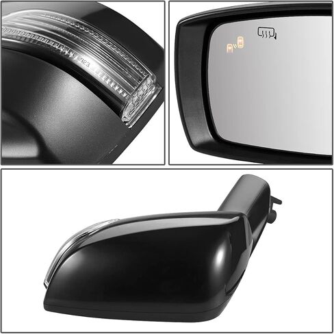 DNA Motoring OEM-MR-SU1320146 Left Driver Folding Side Mirror Compatible with 15-17 Legacy/Outback, Powered Adjust+Heated+Turn Signal+Blind Spot Detection in Kuwait