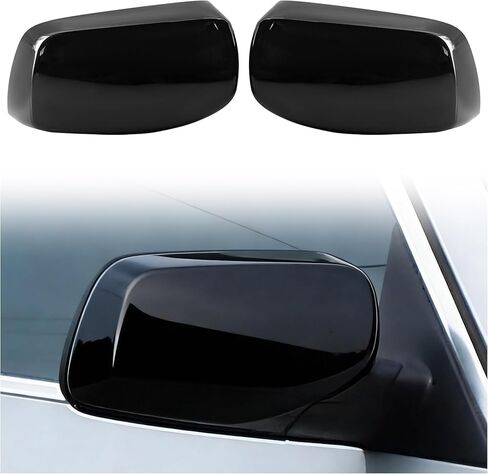 TOPUS زوج أغطية مرايا جانبية لسيارات BMW 5 6 Series 525i 528i 530i 535i 545i 550i 645ci 650i (2003-2007 E60 E61)(2004-2007 E63 E64) قبعات مرآة الرؤية الخلفية بنمط OE القديم 51167078359 51167078360 ألياف الكربون in Kuwait