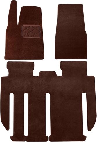 Australian Wool Floor Mats for Tesla Model X 6-Seat 2021-2026, 3-Layer All-Weather, TPE Waterproof Core, 780g Noise-Reduction Felt Backing, 16mm Thick Custom Fit OEM Style 3-Piece Liners, Black in Saudi Arabia
