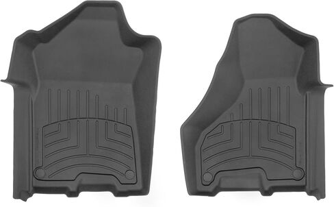 سجادات أرضية Weathertech FloorLiner HP Custom Fit لـ RAM Ram 2500/3500، Ram Truck 2500/3500-1st Row (4415451IM)، أسود in Kuwait