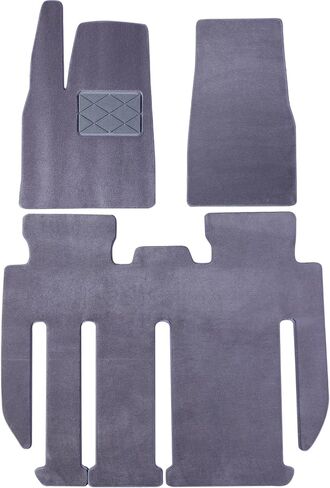 Australian Wool Floor Mats for Tesla Model X 6-Seat 2021-2026, 3-Layer All-Weather, TPE Waterproof Core, 780g Noise-Reduction Felt Backing, 16mm Thick Custom Fit OEM Style 3-Piece Liners, Black in Kuwait