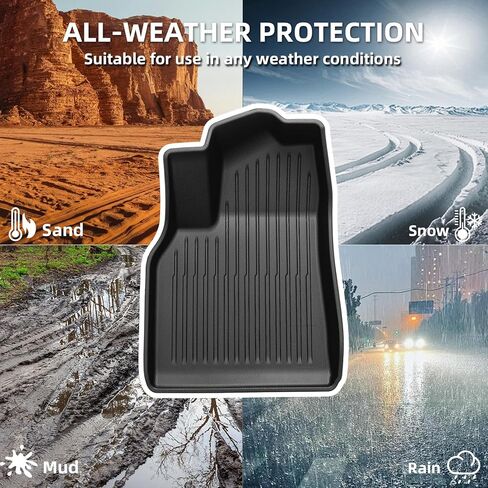 Floor Mats Compatible with 2025-2026 Tesla Model Y Juniper, 7 Sets All Weather Thicken TPE Floor Mats Waterproof Anti-Slip Frunk & Rear Trunk Mats Cargo Liners, Custom Fit Heavy Duty Car Mats in Saudi Arabia