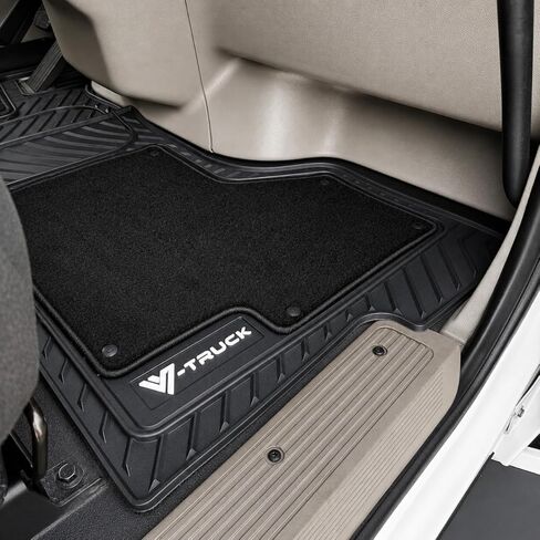 4-Piece All-Weather Floor Mats for Peterbilt 579 & 567 – Custom Fit Double-Layer Rubber & Carpet Floor Mat Set, Heavy-Duty Non-Slip Interior Protection, Easy Clean in Saudi Arabia