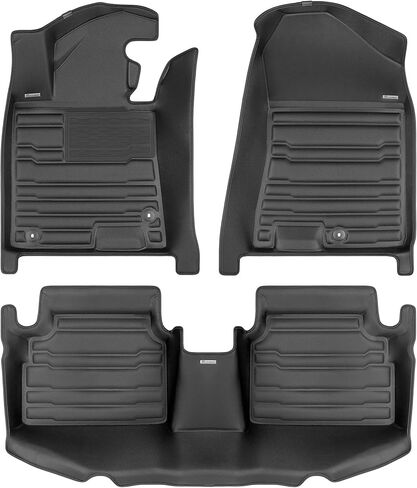 TuxMat - for Kia K5 FWD 2021-2026 Models - Custom Car Mats - Maximum Coverage, All Weather, Laser Measured - This Full Set Includes 1st and 2nd Rows in Saudi Arabia