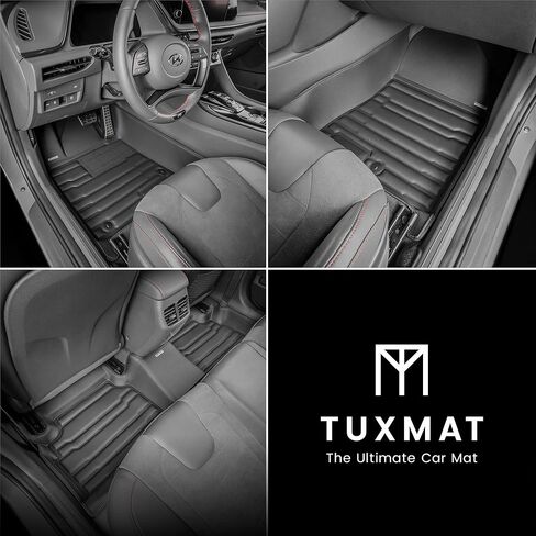 TuxMat - for Kia K5 FWD 2021-2026 Models - Custom Car Mats - Maximum Coverage, All Weather, Laser Measured - This Full Set Includes 1st and 2nd Rows in Saudi Arabia