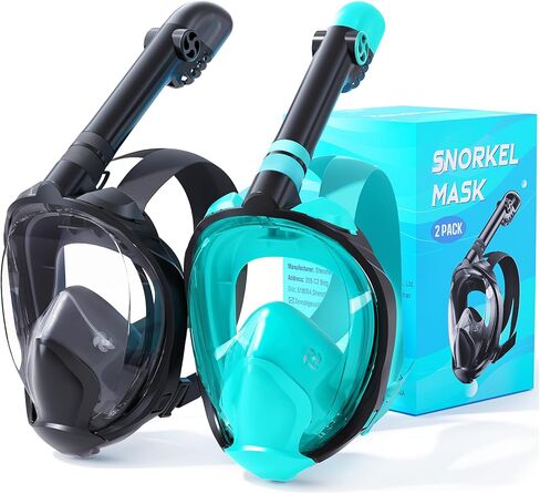Zenoplige Full Face Snorkel Mask Adults with Camera Mount，Dry-Top Snorkeling Gear for Adults，Foldable 180-Degree Panoramic Anti-Fog Scuba Mask for Snorkeling Diving Swimming Travel in Saudi Arabia