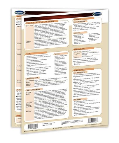 Civil Procedure Law Guide - USA - Law Quick Reference Guide by Permacharts in Saudi Arabia