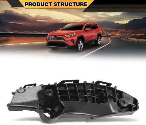 دعامة تثبيت المصد الأمامي على جانب السائق الأيسر متوافقة مع Toyota RAV4 Prime 2.5L 2021-2023 52536-0R070، 52536-42080، 525360R070، 5253642080، TO1032126 أسود in Kuwait