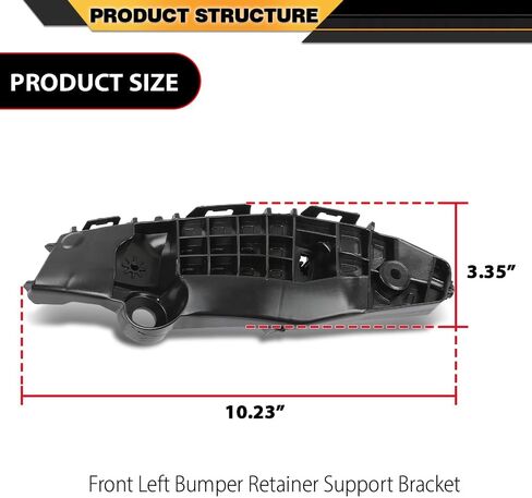 دعامة تثبيت المصد الأمامي على جانب السائق الأيسر متوافقة مع Toyota RAV4 Prime 2.5L 2021-2023 52536-0R070، 52536-42080، 525360R070، 5253642080، TO1032126 أسود in Kuwait