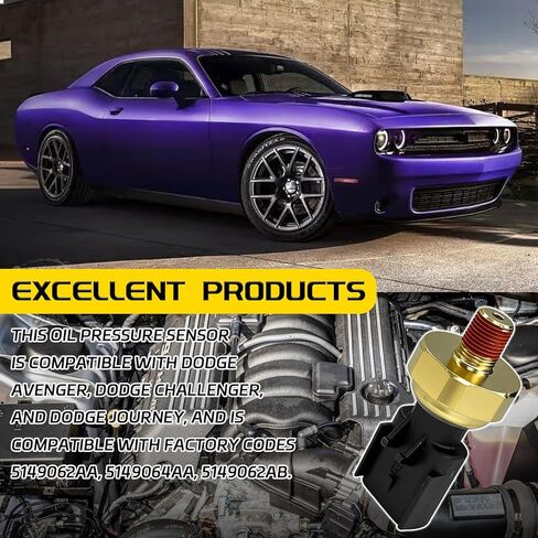 Engine Oil Pressure Sensor Switch Oil Sending Unit Replacement 5149062AA 5149064AA 56028807AB Oils Pressure Sensor Socket Compatible with Dodge, Jeep, Chrysler, Ram 1 PC Automotive Sensors in Saudi Arabia