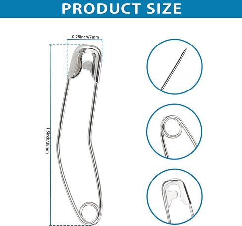 160pcs Curved Safety Pins,1.5 Inch Quilting Basting Pins,Stainless Steel Fabric Pin Baste for Quilting Knitting Sew Quilt Supply Quilting Pin in Saudi Arabia