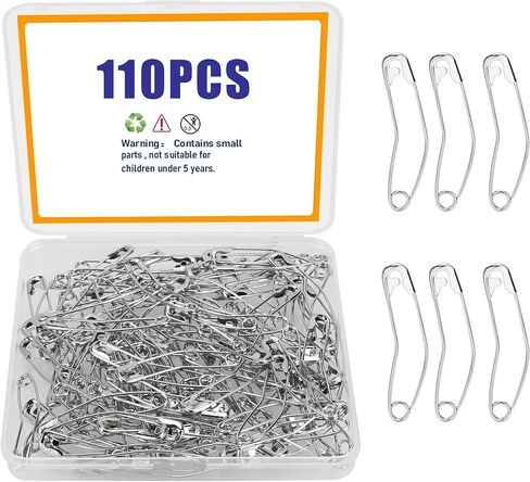 160pcs Curved Safety Pins,1.5 Inch Quilting Basting Pins,Stainless Steel Fabric Pin Baste for Quilting Knitting Sew Quilt Supply Quilting Pin in Saudi Arabia