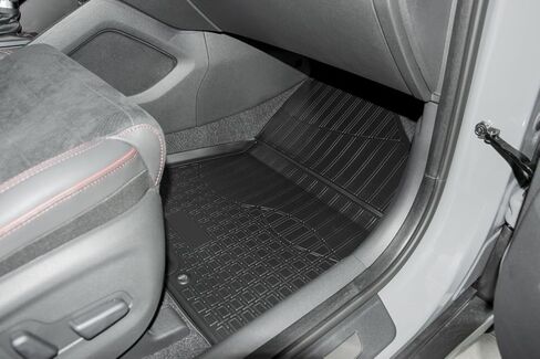 3D Floor Mats for 2015-2018 Audi Q3 (8U) Heavy Duty, Custom Fit, All Weather Floor Liner Front & 2nd Row Full Set Rubber, Black in Saudi Arabia