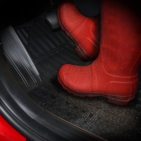 3D Floor Mats for 2015-2018 Audi Q3 (8U) Heavy Duty, Custom Fit, All Weather Floor Liner Front & 2nd Row Full Set Rubber, Black in Saudi Arabia