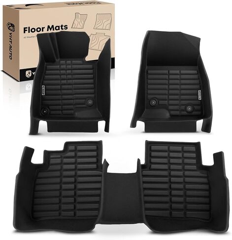 YHTAUTO Floor Mats Compatible with 2014-2021 Mazda 6, TPE Floor Liners All-Weather Protection Custom Fit, 1st & 2nd Row, Set of 3 in Kuwait