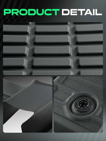 YHTAUTO Floor Mats Compatible with 2014-2021 Mazda 6, TPE Floor Liners All-Weather Protection Custom Fit, 1st & 2nd Row, Set of 3 in Kuwait