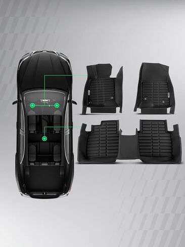 YHTAUTO Floor Mats Compatible with 2014-2021 Mazda 6, TPE Floor Liners All-Weather Protection Custom Fit, 1st & 2nd Row, Set of 3 in Kuwait