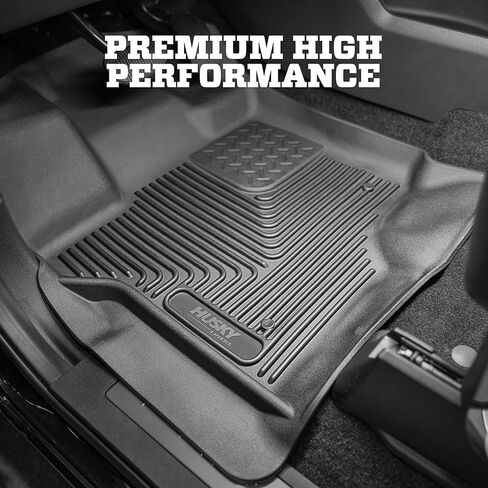 سجادات أرضية كونتور X-act من Husky Liners | يناسب 2021-2025 كاديلاك إسكاليد، شيفروليه تاهو، جي إم سي يوكون مع مقعد الصف الثاني | الصف الثالث قطعة واحدة أسود - 52061 in Kuwait