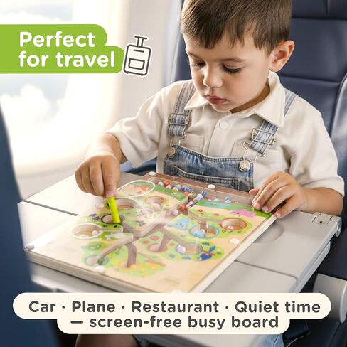 Nene Toys Color Tree Maze – Montessori Magnetic Board for Toddlers 2 3 4 5 Years – Wooden Color & Number Sorting Game – Fine Motor Skills Toy for Preschool Kids – Travel Busy Board Educational Toy in Saudi Arabia