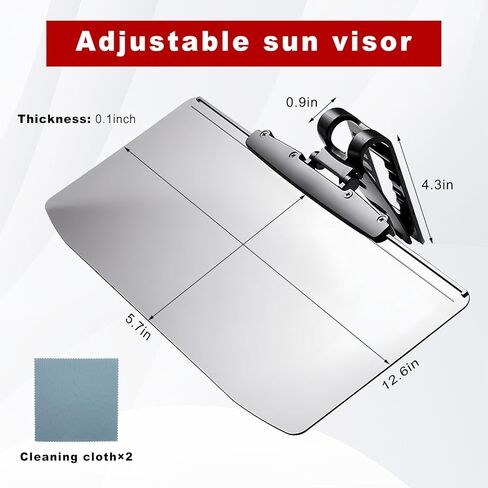 Sun Visor Extender for Car, Anti-Glare UV400 Auto Polarized Visor Extension with PC Lens, Adjustable Sun Visors Extender Protects from Glare Stray Light for Safe Driving in Saudi Arabia