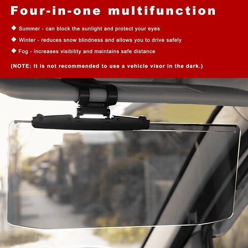 Sun Visor Extender for Car, Anti-Glare UV400 Auto Polarized Visor Extension with PC Lens, Adjustable Sun Visors Extender Protects from Glare Stray Light for Safe Driving in Saudi Arabia