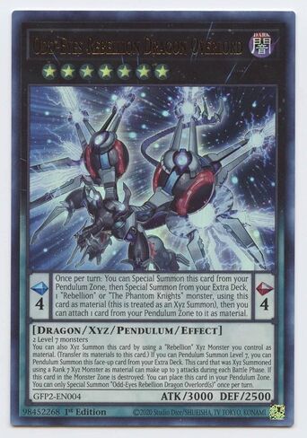 Odd-Eyes Rebellion Dragon Overlord - GFP2-EN004 - نادر جدًا - الإصدار الأول in Kuwait