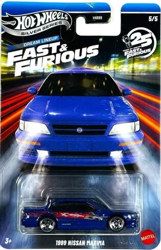 Hot Wheels Silver Series Fast & Furious Dream Lineup - 1999 Nissan Maxima [Blue] 5/5-1:64 Scale Diecast Toy Vehicle in Kuwait