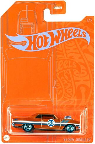هوت ويلز برتقالي وأزرق الذكرى السنوية 53 '64 شيفيل SS 1/5 DieCast مقياس 1:64 in Kuwait