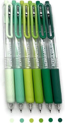 6 Colors Acrylic Gel Pen Set 0.7mm Fine Pointed Fit for Drawing Creation, Daily Painting, Coloring, Card Making, Journaling,Sketch Color in Saudi Arabia