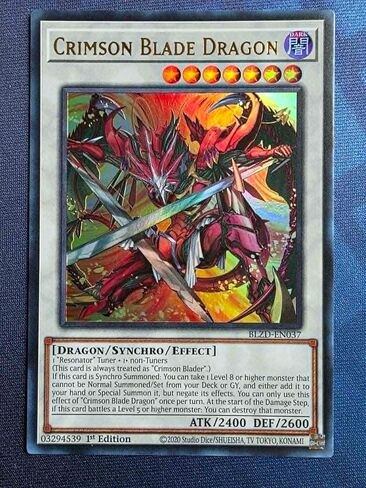 Crimson Blade Dragon - BLZD-EN037 - Ultra Rare - 1st Edition in Kuwait