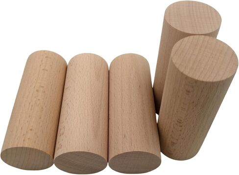 Beech Wooden Dowel Rod, 5PCS Unfinished Round Wood Sticks, Precut Hardwood Rods for Craft DIY, Wands, Flags and Home Decor (3.93 x 1.57 inch) in Saudi Arabia