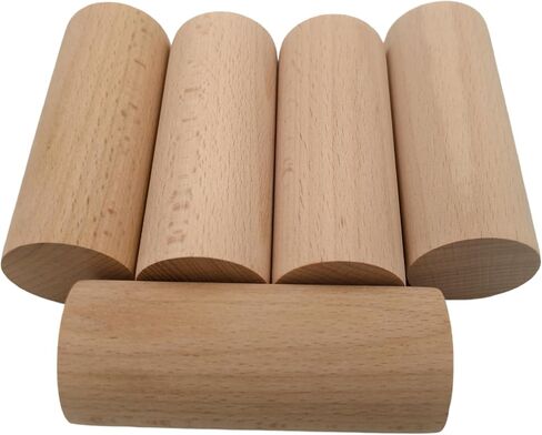 Beech Wooden Dowel Rod, 5PCS Unfinished Round Wood Sticks, Precut Hardwood Rods for Craft DIY, Wands, Flags and Home Decor (3.93 x 1.57 inch) in Saudi Arabia