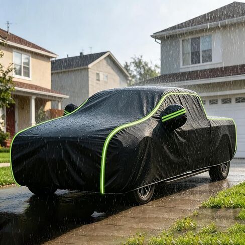 Hail Proof Truck Cover for Toyota Tacoma Hail Protector car Cover Truck Made of Oxford Cloth, Snow and Rain Resistant, and Comes with Windproof Ropes Suitable for All Seasons in Saudi Arabia