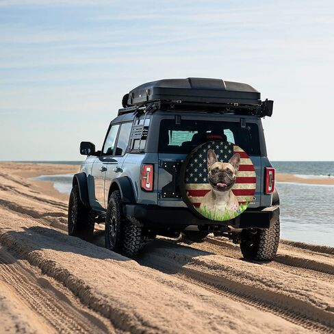 Sunflower Hope Faith Love Spare Tire Cover Cross US Flag Wheel Protectors Covers Universal for RV SUV Truck Camper Travel Trailer Dust-Proof Universal Accessories 18 Inch in Kuwait