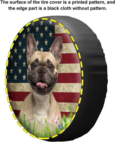 Sunflower Hope Faith Love Spare Tire Cover Cross US Flag Wheel Protectors Covers Universal for RV SUV Truck Camper Travel Trailer Dust-Proof Universal Accessories 18 Inch in Kuwait