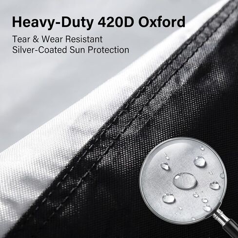 Spare Tire Cover, 420D Oxford with Silver Coating, Waterproof UV Protector, Anti-Aging & Tear-Resistant, Easy Clean, Handle & Drawstring, Fits Jeep RV SUV Trailer, 18-23 Inch Tires (S) in Saudi Arabia