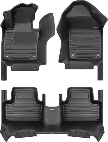 TuxMat - for Volvo XC60 2018-2026 Models - Custom Car Mats - Maximum Coverage, All Weather, Laser Measured - This Full Set Includes 1st and 2nd Rows in Saudi Arabia