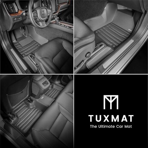 TuxMat - for Volvo XC60 2018-2026 Models - Custom Car Mats - Maximum Coverage, All Weather, Laser Measured - This Full Set Includes 1st and 2nd Rows in Saudi Arabia