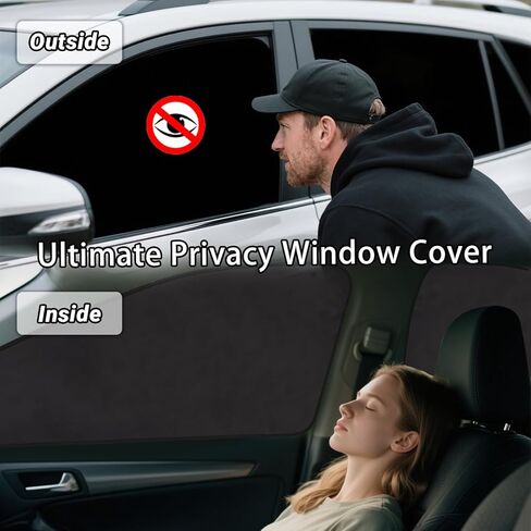 XCBYT Car Window Shades for 2019-2024 Toyota RAV4, Suede Fabric Car Window Covers for Privacy, Custom Fit Design Without Built-in Steel Rings, UV & Heat Protection, Magnetic Installation in Saudi Arabia