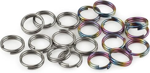 10Pcs Titanium Alloy Key Ring, EDC Outdoor Small Tool Key Ring Accessories, Mini Connector Key Rings for Jewelry Making Necklaces Bracelet Earrings, 10mm, Multicolor in Saudi Arabia