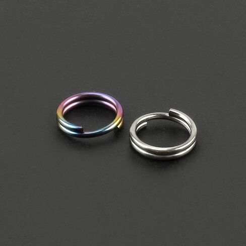 10Pcs Titanium Alloy Key Ring, EDC Outdoor Small Tool Key Ring Accessories, Mini Connector Key Rings for Jewelry Making Necklaces Bracelet Earrings, 10mm, Multicolor in Saudi Arabia