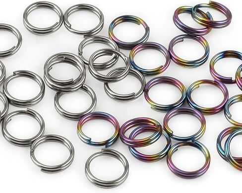 10Pcs Titanium Alloy Key Ring, EDC Outdoor Small Tool Key Ring Accessories, Mini Connector Key Rings for Jewelry Making Necklaces Bracelet Earrings, 10mm, Multicolor in Saudi Arabia