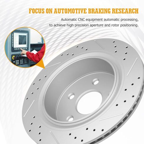 Disc Brake Kits with Pads and Rotors Front & Rear Drilled Slotted Vented Rotor for 2019 2020 2021 2022 2023 Ram 1500 Classic / 2011 2012 2013 2014 2015 2016 2017 2018 Ram 1500 5 Lug in Saudi Arabia