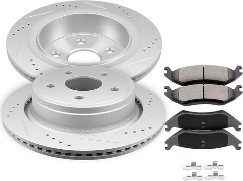 SCITOO Brake Kits For Chrysler For Aspen 2007-2009,For Dodge For Durango 2007-2009,For Ram For 1500 2011-2018,For Ram For 1500 Classic 2019-2024 Front Disc Brake Rotor Ceramic Brake Pads:53005;D1084 in Kuwait